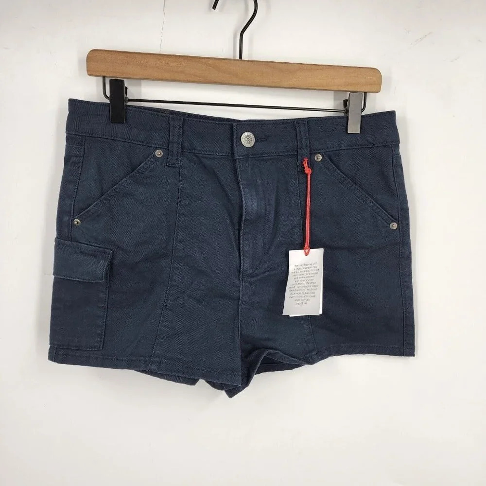 BDG Urban Outfitters Women's Cargo‎ Hot Pants In Navy Size S NWT